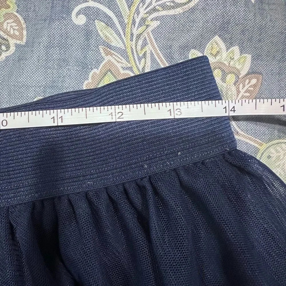 Torrid Blue‎ Tulle Mesh Midi Knee Length Formal Skirt Size 00 Elastic Waist - Picture 10 of 12